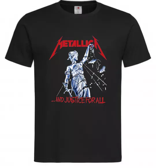 Мужская футболка Metallica and justice for all Черный фото