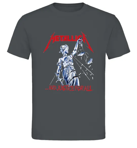 Мужская футболка Metallica and justice for all Графит фото