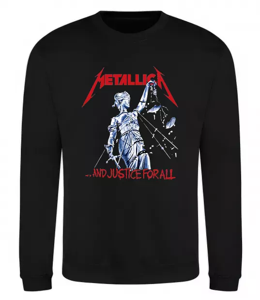 Свитшот Metallica and justice for all Черный фото