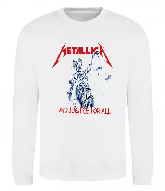 Свитшот Metallica and justice for all Белый фото