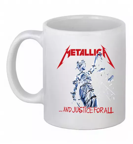 Чашка керамічна Metallica and justice for all Білий фото