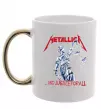 Чашка с цветной ручкой Metallica and justice for all Золото фото