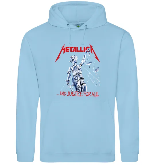 Мужская толстовка (худи) Metallica and justice for all Голубой фото