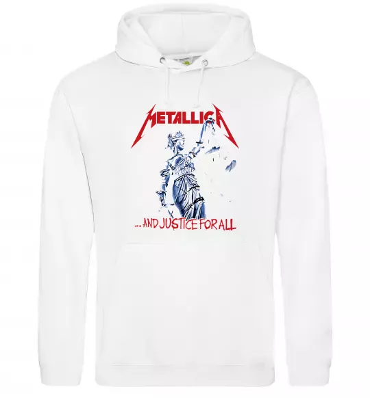 Жіноча толстовка (худі) Metallica and justice for all Білий фото
