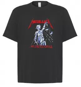 Футболка Оверсайз Metallica and justice for all Черный фото