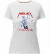 Жіноча преміум футболка Metallica and justice for all Білий фото