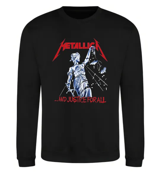 Свитшот Metallica and justice for all Черный фото