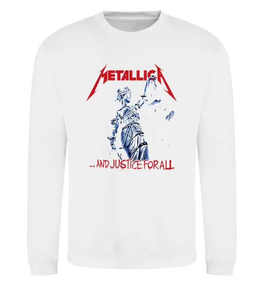 Свитшот Metallica and justice for all Белый фото