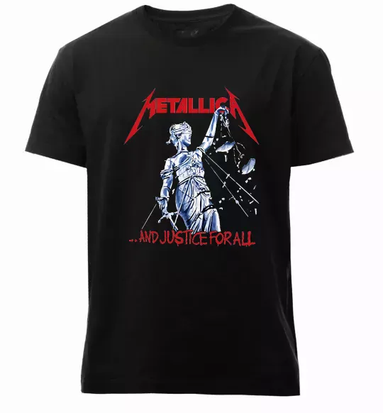 Чоловіча преміум футболка Metallica and justice for all Чорний фото