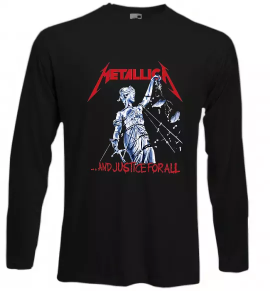 Лонгслив Metallica and justice for all Черный фото