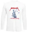Лонгслив Metallica and justice for all Белый Лонгслив Metallica and justice for all Белый фото