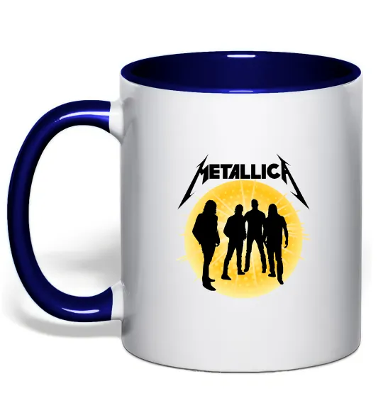 Чашка с цветной ручкой Metallica 72 seasons Глубокий темно-синий фото