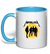 Чашка с цветной ручкой Metallica 72 seasons Голубой фото