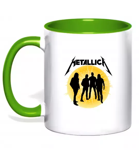 Чашка с цветной ручкой Metallica 72 seasons Зеленый фото