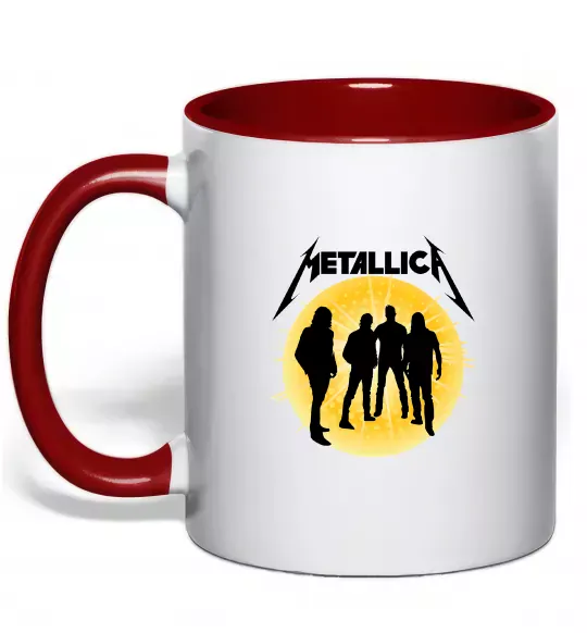 Чашка с цветной ручкой Metallica 72 seasons Красный фото