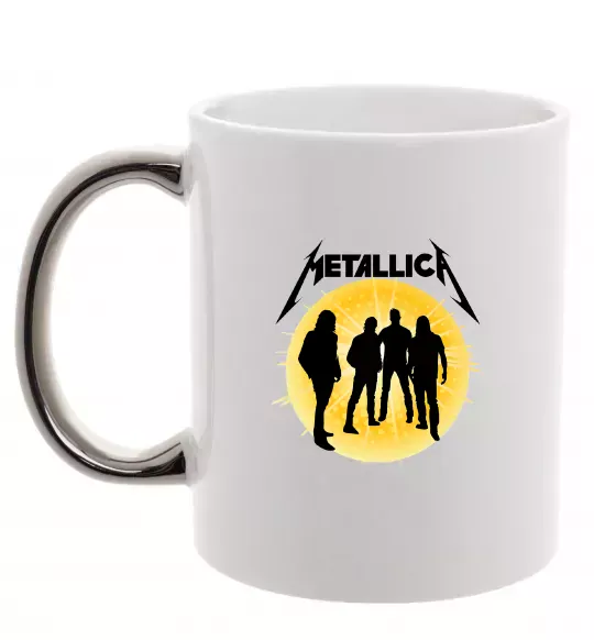 Чашка с цветной ручкой Metallica 72 seasons Серебро фото