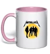 Чашка с цветной ручкой Metallica 72 seasons Нежно розовый фото