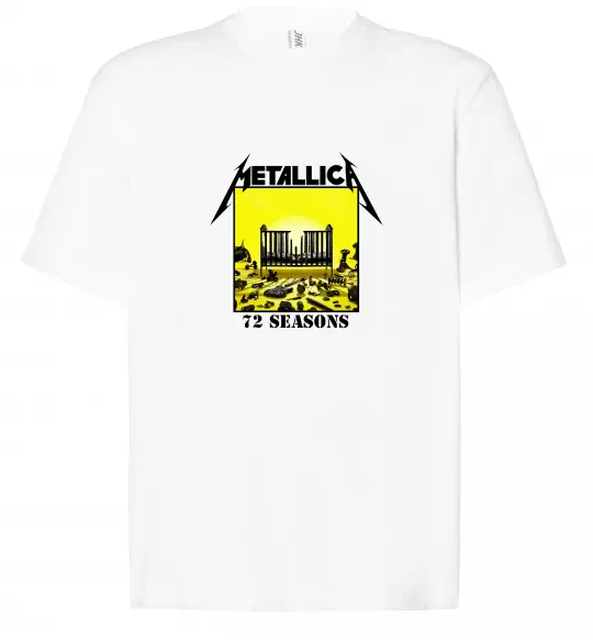Футболка Оверсайз 72 seasons album Metallica Белый фото