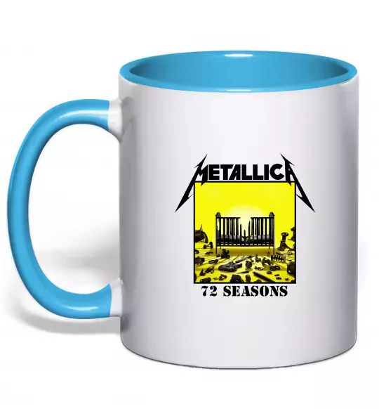 Чашка с цветной ручкой 72 seasons album Metallica Голубой фото