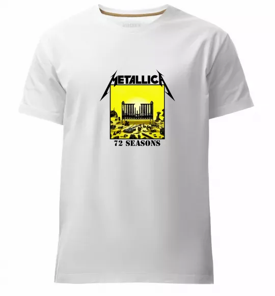 Чоловіча преміум футболка 72 seasons album Metallica Білий фото