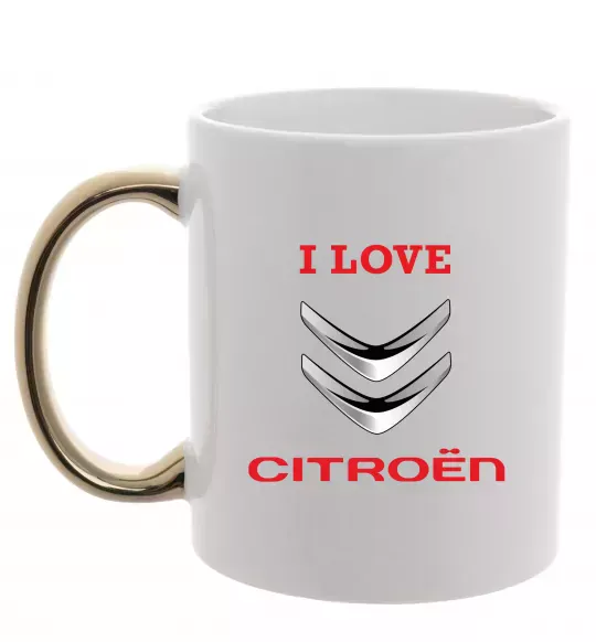 Чашка з кольоровою ручкою Citroen Золото фото