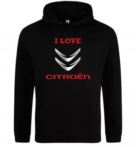 Чоловіча толстовка (худі) Citroen Чорний фото