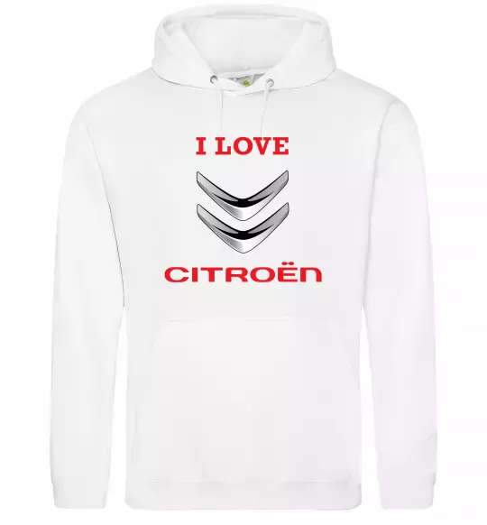 Чоловіча толстовка (худі) Citroen Білий фото