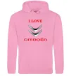 Женская толстовка (худи) Citroen Розовый фото