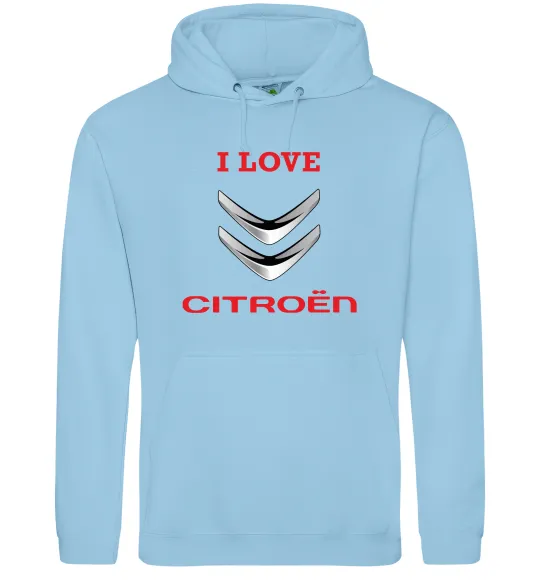 Женская толстовка (худи) Citroen Голубой фото