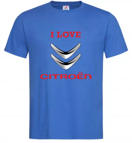 Чоловіча футболка Citroen Яскраво-синій фото
