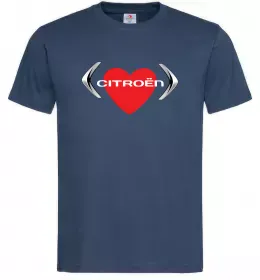 Чоловіча футболка Citroen серце Темно-синій фото