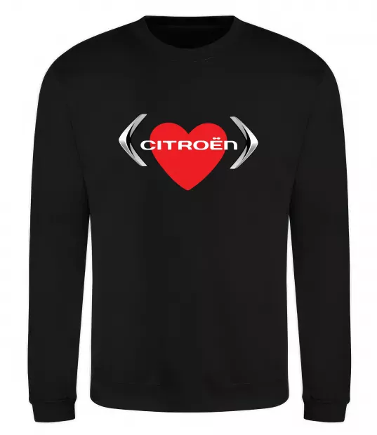 Світшот Citroen серце Чорний фото