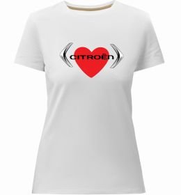 Жіноча преміум футболка Citroen серце