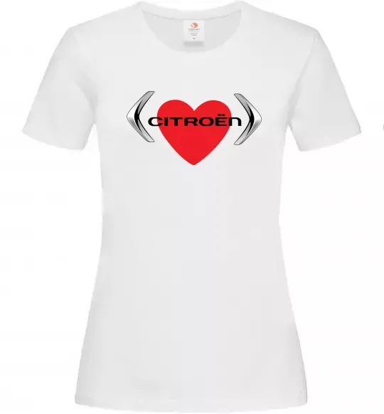 Жіноча футболка Citroen серце Білий фото