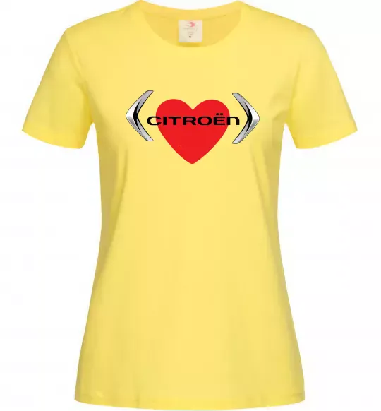 Жіноча футболка Citroen серце Лимонний фото
