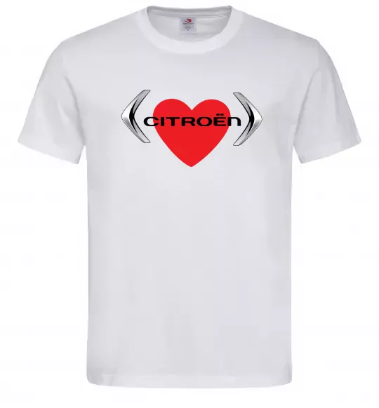Чоловіча футболка Citroen серце Білий фото