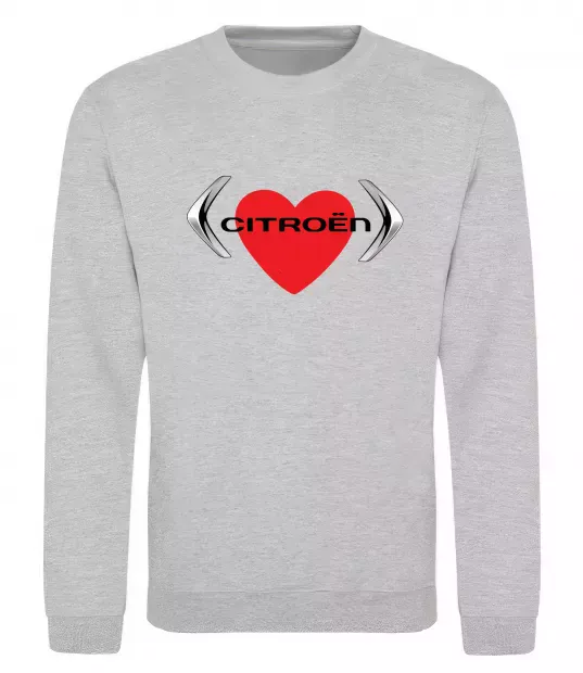 Світшот Citroen серце Сірий меланж фото
