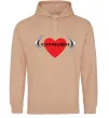 Чоловіча толстовка (худі) Citroen серце Пісочний фото