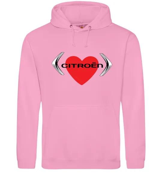 Женская толстовка (худи) Citroen серце Розовый фото