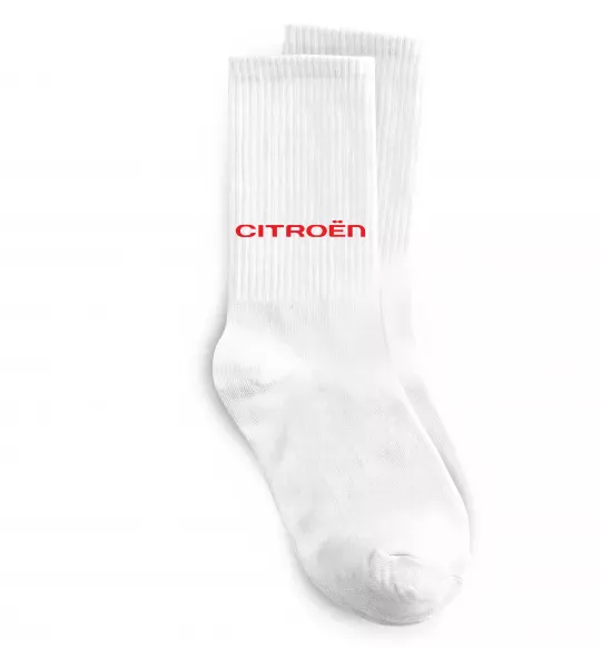 Шкарпетки Citroen напис Білий фото