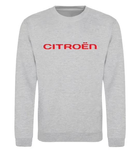 Свитшот Citroen напис Серый меланж фото