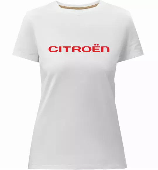 Жіноча преміум футболка Citroen напис Білий фото