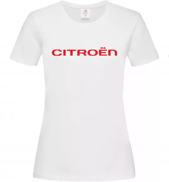 Жіноча футболка Citroen напис Білий фото