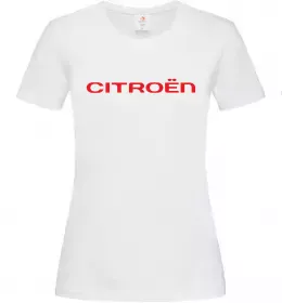 Женская футболка Citroen напис Белый фото