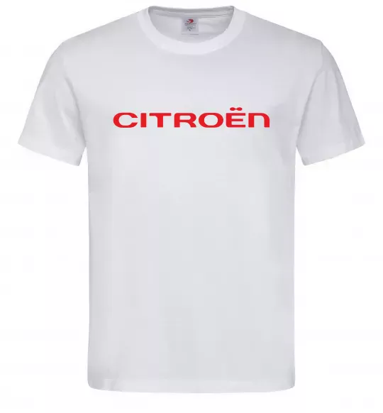 Чоловіча футболка Citroen напис Білий фото