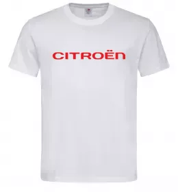 Чоловіча футболка Citroen напис Білий фото