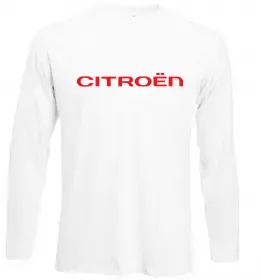 Лонгслів Citroen напис Білий фото