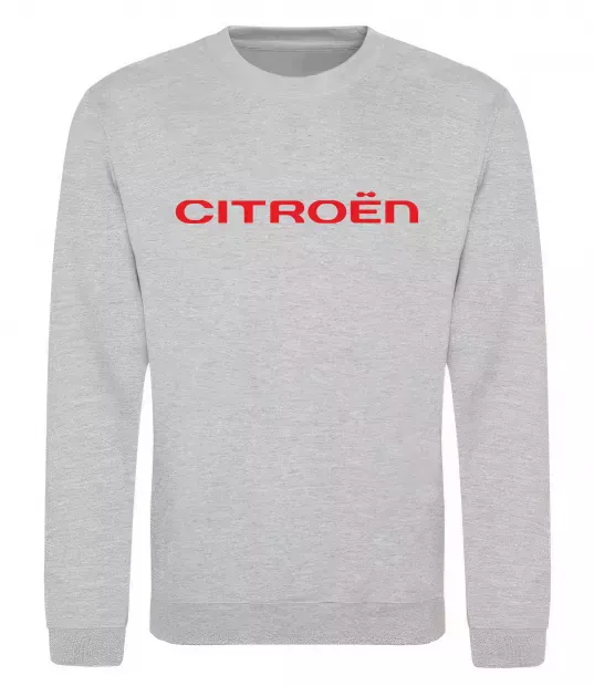 Світшот Citroen напис Сірий меланж фото