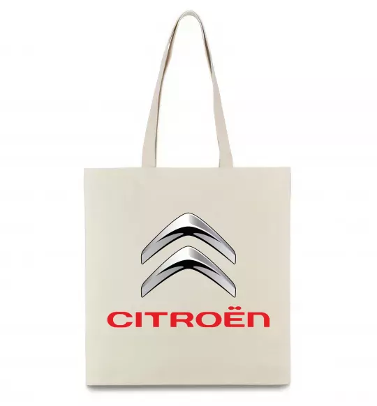 Еко-сумка Citroen logo Бежевий фото