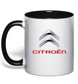 Чашка з кольоровою ручкою Citroen logo